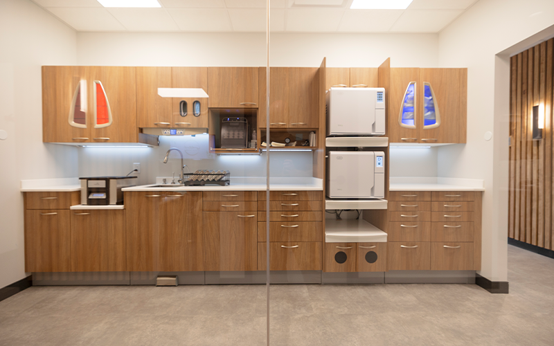 Sanitation and storage room